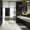 bathroom white marble sink